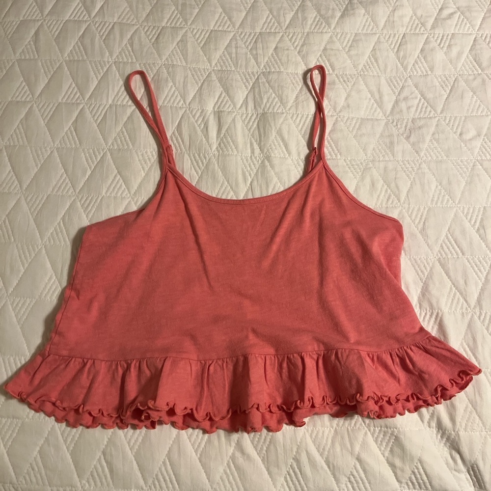 American eagle cropped flair top